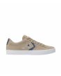 Zapatillas Skate Converse Cons PL Vulc Pro Classic Suede marrones con detalles en blanco y azul marino para hombre