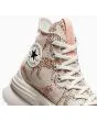 Zapatillas Converse de plataforma Run Star Legacy CX Animal Abstract blanco y coral con leopardos estampados para mujer cordones