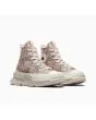 Zapatillas Converse de plataforma Run Star Legacy CX Animal Abstract blanco y coral con leopardos estampados para mujer frontal