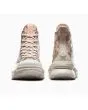 Zapatillas Converse de plataforma Run Star Legacy CX Animal Abstract blanco y coral con leopardos estampados para mujer puntera talón
