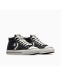 Zapatillas Converse Star Player 76 Mid Top negras y blancas para hombre frontal