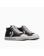 Zapatillas Converse Star Player 76 Mid Top negras y blancas para hombre frontal