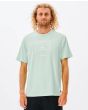 Hombre con Camiseta orgánica de manga corta Rip Curl Corp Icon verde menta