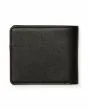 Cartera pequeña de doble hoja Volcom Slim Stone PU Negra para hombre posterior