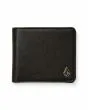 Cartera pequeña de doble hoja Volcom Slim Stone PU Negra para hombre