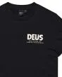 Camiseta de manga corta Deus Chromium Negra para hombre estampado pecho