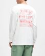 Hombre con Camiseta de manga larga Deus Kumbaya Vintage White posterior