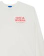 Camiseta de manga larga Deus Ex Machina Kumbaya Blanco Vintage para hombre serigrafía pecho