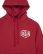 Sudadera Deus Ex Machina Milano Address Hoodie Roja para hombre logo shield