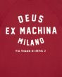 Sudadera Deus Ex Machina Milano Address Hoodie Roja para hombre serigrafía posterior