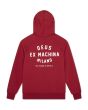 Sudadera Deus Ex Machina Milano Address Hoodie Roja para hombre