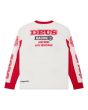 Maillot de moto Deus Ex Machina Step Out Moto Jersey Blanco-Rojo para hombre vista trasera