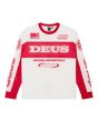 Maillot de moto Deus Ex Machina Step Out Moto Jersey Blanco-Rojo para hombre
