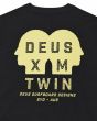 Camiseta de manga larga Deus Ex Machina Twin Negra para hombre gráfico trasero