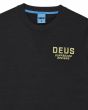Camiseta de manga larga Deus Ex Machina Twin Negra para hombre serigrafía Surfboards Designs