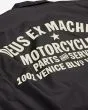 Chaqueta cortavientos Deus Ex Machina Venice Coach negra para hombre dirección impresa