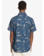 Camisa Quiksilver Endless Trip SS azul marino con estampado surfero posterior