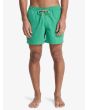 Hombre con short de natación Quiksilver Everyday Solid Volley 15 Verde Duende