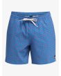 Short de natación Quiksilver Stretch Printed Volley 16 Riviera Mini Mayhem azul para hombre cintura elástica