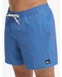 Hombre con Bañador Quiksilver Stretch Printed Volley 16 Azul Floral cintura elástica