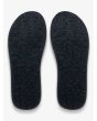 Sandalias Quiksilver Carver Suede negras para hombre suela con muescas multiángulo