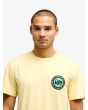 Hombre con Camiseta de manga corta Quiksilver EV Duality amarillo Straw serigrafía pecho