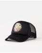 Gorra estilo camionero Rip Curl Essentials Foil Trucker negra para mujer