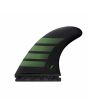 Quillas para tabla de surf Futures F8 Alpha Series color Carbón y Verde Oliva Tri Fins Talla L 