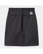 Falda corta Carhartt WIP W' Master Skirt Negra para mujer posterior