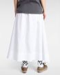 Mujer con Falda Larga Vans Francesca Full Skirt Blanca posterior