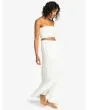 Mujer con falda larga escalonada Roxy Beachside Blanca ajuste