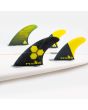 Quillas para tabla de surf FCS II AM PC L Yellow Tri-Quad Fins Amarillas