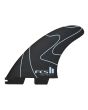 Quillas Thruster FCS II Yago Dora Performance Core color negro y azul Talla L