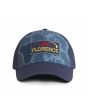 Gorra estilo camionero Florence Marine X Camo Airtex Trucker Azul Camuflaje frontal