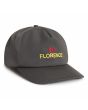 Gorra Florence Marine X Logo Twill Hat gris carbón vista frontal con logo bordado