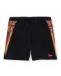 Boardshort Florence Pro Hawaii 17.5'' en negro con bandera hawaiana en los laterales para hombre