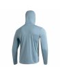 Sudadera técnica Florence Marine X Sun Pro Long Sleeve Crossover Hooded UPF Shirt Heather Light Sea Blue para hombre posterior