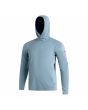 Sudadera técnica Florence Marine X Sun Pro Long Sleeve Crossover Hooded UPF Shirt Heather Light Sea Blue para hombre