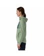 Mujer con forro polar técnico con capucha Patagonia R1 Air Full Zip Hoody Verde lateral