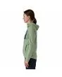 Mujer con forro polar técnico con capucha Patagonia R1 Air Full Zip Hoody Verde lateral