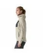 Mujer con forro polar técnico de capucha Patagonia R1 Air Full-Zip Hoody Blanco lateral