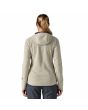 Mujer con forro polar técnico de capucha Patagonia R1 Air Full-Zip Hoody Blanco posterior