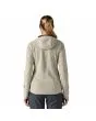 Mujer con forro polar técnico de capucha Patagonia R1 Air Full-Zip Hoody Blanco posterior