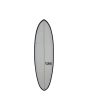 Tabla de surf Funboard Full & Cas Hybrid Performer 6'2" blanca con cantos negros FCS 2