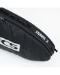 Funda para dos tablas de surf FCS Travel 2 Cover 6'3 Negro-Gris nose