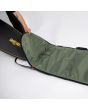 Funda surf FCS Classic Mid-Length 8’0 Alpine verde detalle apertura