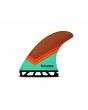Quillas Surf Futures TP1 Honeycomb Tri-Fins L Teal-Orange-Brown