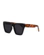 Gafas de sol I-SEA Ava Black-Tort con lentes polarizadas Smoke para mujer patillas marrones carey
