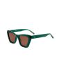 Vista lateral Gafas de sol I-SEA Daisy en color verde Kale con lentes naranjas polarizadas para mujer
