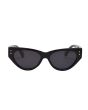 Gafas de sol I-SEA Carly con montura negra brillante y lentes polarizadas Smoke diseño cat eye para mujer